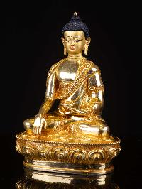 [shakyamuni Buddha], Buddhist Handmade Statue, [full Gold Plated], [face Painted]