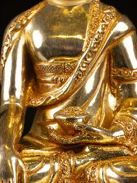 [shakyamuni Buddha], Buddhist Handmade Statue, [full Gold Plated], [face Painted]