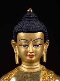 [shakyamuni Buddha], Buddhist Handmade Statue, [full Gold Plated], [face Painted]