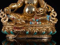 [yellow Jambhala], Buddhist Handmade Statue, [full Gold Plated], [face Painted]