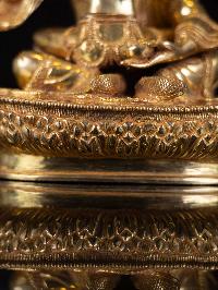 [padmasambhava Shakti], Buddhist Handmade Statue, [full Gold Plated], [face Painted]