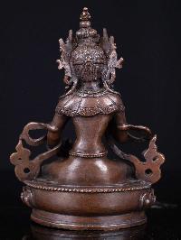 [vajrasattva], [buddhist Handmade Statue, [chocolate Oxidized]