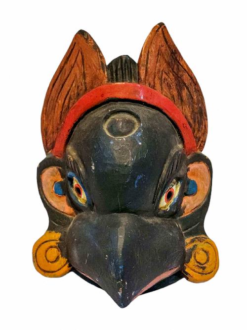 [garuda], Handmade Wooden Mask, Wall Hanging, [painted], Poplar Wood