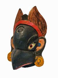 [garuda], Handmade Wooden Mask, Wall Hanging, [painted], Poplar Wood