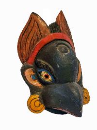 [garuda], Handmade Wooden Mask, Wall Hanging, [painted], Poplar Wood