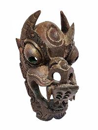 [dragon], Handmade Wooden Mask, Wall Hanging, [painted], Poplar Wood