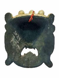 [bhairav], Handmade Wooden Mask, Wall Hanging, [painted], Poplar Wood