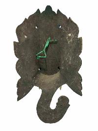 [ganesh], Handmade Wooden Mask, Wall Hanging, [painted], Poplar Wood