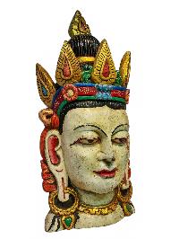 [shiva], Handmade Wooden Mask, Wall Hanging, [painted], Poplar Wood