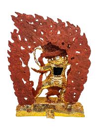 [vajrapani], Buddhist Handmade Statue, [full Gold Plated], [face Painted]