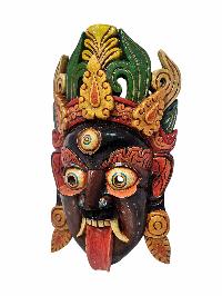 [kali], Handmade Wooden Mask, Wall Hanging, [painted], Poplar Wood