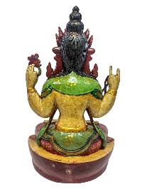 [chenrezig], Buddhist Handmade Wooden Statue, Natural Colour Finishing