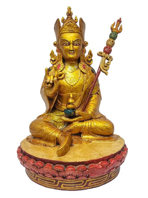 [padmasambhava], Buddhist Handmade Wooden Statue, Natural Colour Finishing