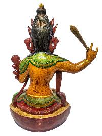 [manjushree], Buddhist Handmade Wooden Statue, Natural Colour Finishing