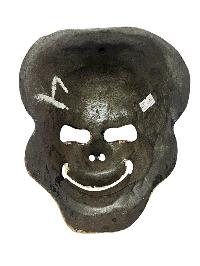 [citipati], Skull, Handmade Wooden Mask, Wall Hanging, Painted, Poplar Wood