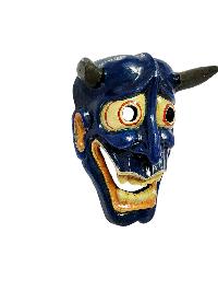 [onni Devil], Handmade Wooden Mask, Wall Hanging, Painted, Poplar Wood