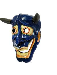 [onni Devil], Handmade Wooden Mask, Wall Hanging, Painted, Poplar Wood