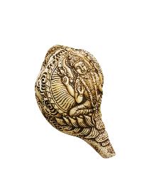 Conch Shell With [lakshmi] Hand Carved