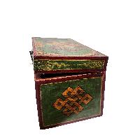 Tibetan Ritual Wooden Dragon Box, Traditional Color Painted