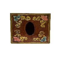 Wooden Serviette Napkin Holder,with [brown] Painted, [cloud] Design, Tissue Box