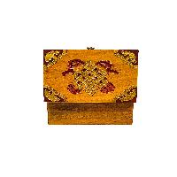 Tibetan Ritual Wooden [fish] Design  Box, Traditional Color Painted