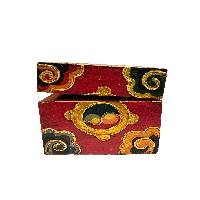 Tibetan Ritual Wooden [buddha Eye] Design  Box, Traditional Color Painted