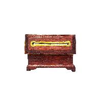 Tibetan Ritual Wooden Incense Burner, Traditional Color Painted