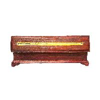 Tibetan Ritual Wooden Incense Burner, With  [ashtamangala Design], Traditional Color Painted