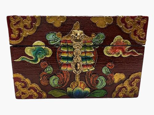 thumb1-Wooden Tibetan Box-33951