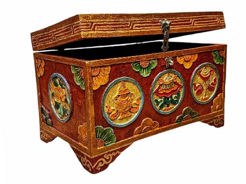 thumb1-Wooden Tibetan Box-34003