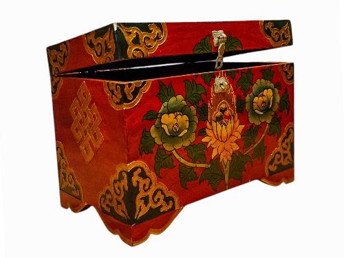 thumb1-Wooden Tibetan Box-34005