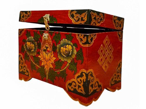 thumb2-Wooden Tibetan Box-34005