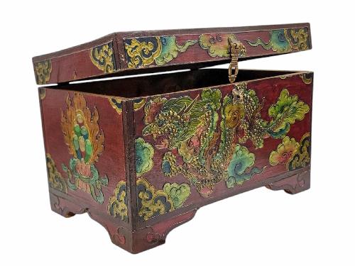 thumb1-Wooden Tibetan Box-34007