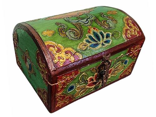 Wooden Tibetan Box-34054