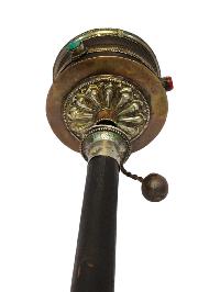 Hand Held Prayer Wheel, Buddhist Handmade Prayer Wheel