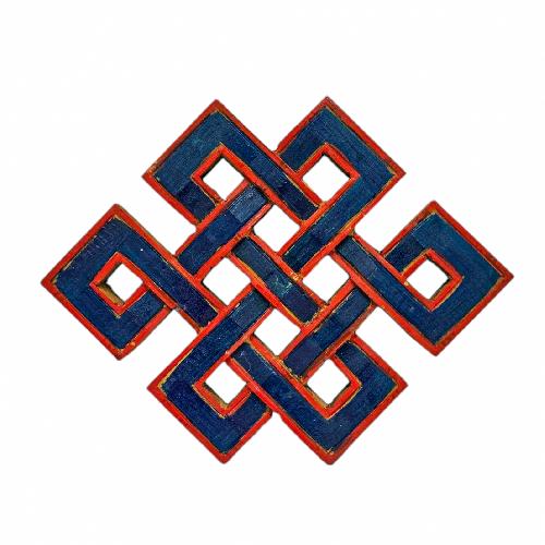 Wooden Endless Knot -painted [blue], Haldu Wood