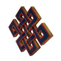 Wooden Endless Knot -painted [blue], Haldu Wood