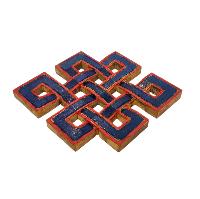 Wooden Endless Knot -painted [blue], Haldu Wood