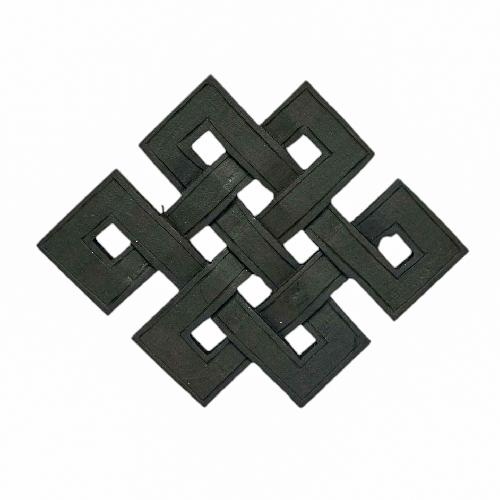 Wooden Endless Knot -painted [black], Haldu Wood