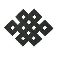 Wooden Endless Knot -painted [black], Haldu Wood