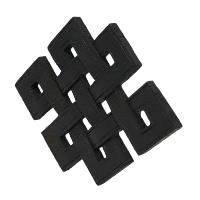 Wooden Endless Knot -painted [black], Haldu Wood