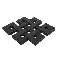 Wooden Endless Knot -painted [black], Haldu Wood