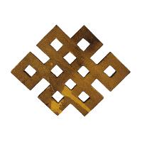 Wooden Endless Knot -painted [yellow], Haldu Wood