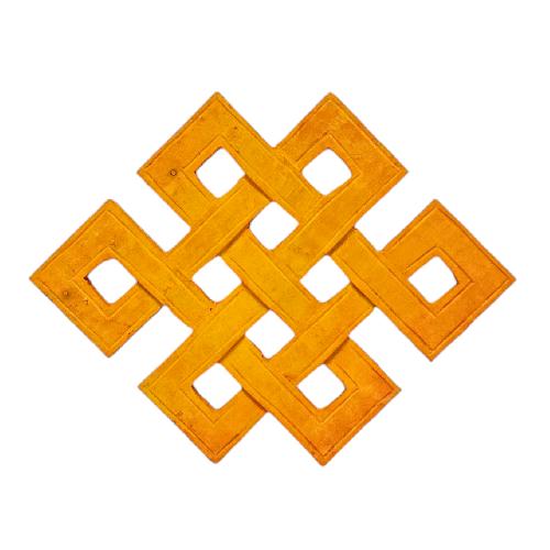 Wooden Endless Knot -painted [orange], Haldu Wood