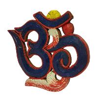 Wooden Om -painted [blue], Haldu Wood