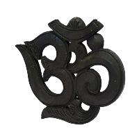 Wooden Om -painted [black], Haldu Wood