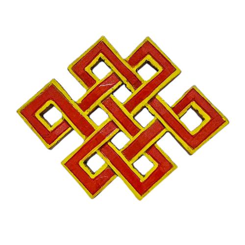 Wooden Endless Knot -painted [red], Haldu Wood