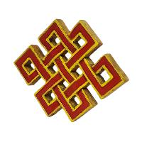 Wooden Endless Knot -painted [red], Haldu Wood