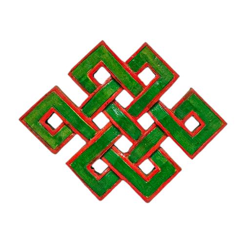 Wooden Endless Knot -painted [green], Haldu Wood