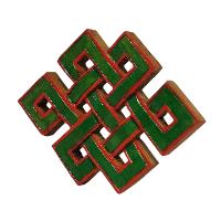 Wooden Endless Knot -painted [green], Haldu Wood